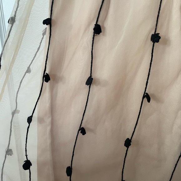 cristina gavioli long sleeve mesh dress with black lace - Picture 7 of 9